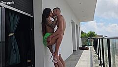 neighbors huge cock fucks me moaning balcony doggystyle pov