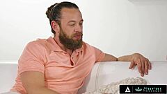 sexy redhead sonia harcourt gets oiled nuru with husband