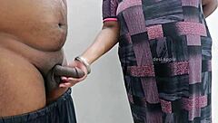 indian beauty strokes cock during steamy massage session