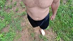 Double Huge Cum Load Outdoor Jerkoff Forest Explosion