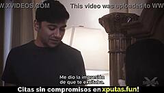 Brunette milf sucks cock then fucks hard