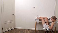 study slacker gets intense home lesson from older guy