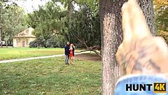 pregnant redhead milf tempted by cash for rough pussy drilling