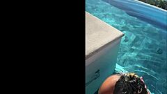 girlfriend's public deepthroat bj at costa rica infinity pool