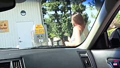 Talia blows stranger dick in public toilet 😈