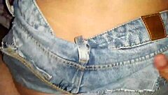 reverse cowgirl creampie fills tight pussy