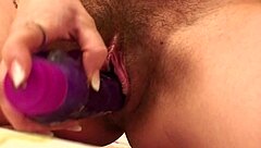 Pregnant Mom Masturbates Shaved Pussy in Heels