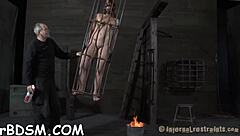 tough brunette playgirl endures lusty bdsm caning