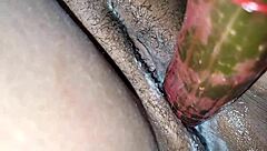 Where to shove this cucumber for wild masturbation fun?