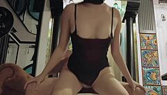 horny asian teen anal slave punished hard in garage submission