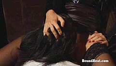 curvy big ass slave licks mistress pussy desperately till explosive orgasm