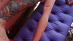 Blonde fuck doll's tight ass cums from toy masturbation play