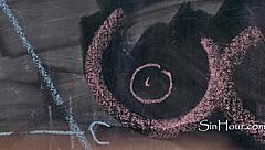 blonde dyke teachers threesome tight pussy pounding