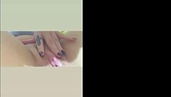 dj brisa the fiery redhead teases big natural tits in solo lingerie strip