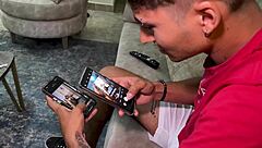 Young Redhead Convinces Stepsister for Dirty Phone Pic Fuck