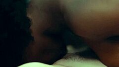 cute white girl licks black muff diver's small tits