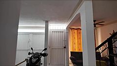 Colombian neighbor welcomes newcomer with steamy first-time pov action