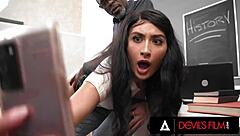 beautiful teen angeline red gets naughty classroom correction from old teacher pov