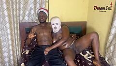 oiled ebony cowgirl rides my massive bbc bent over doggystyle for christmas