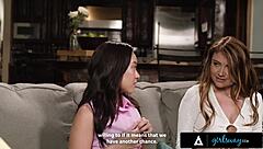 Queenie Sateen helps Kimmy Kimm and Adria Rae scissor wildly?