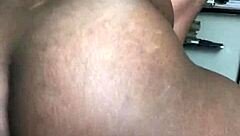 Petite ebony rides dildo till creamy pussy squirts solo!