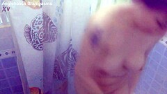 Angie's Sexy Wet Shower Pussy Voyeur Tease