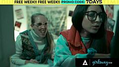 Girlsway Futuristic Milf Deflowers Nerdy Girls Rough Threesome!
