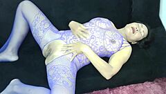 thaiger milf rubs her huge natural tits to solo orgasm