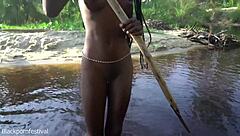 African tribe women hunt fish outdoors in captivating documentary!