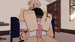 Cutie roblox girl gives guy explosive footjob fetish climax