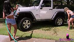 jenna, dive into shy love's wet pussy outdoors