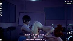 Nyotengu Kanna Bent Over Dildoed in FMF Office Threesome?