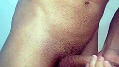 young guy jerks off thick cum explosion