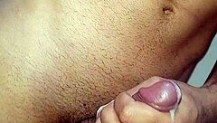 young guy jerks off thick cum explosion