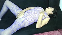 thaiger milf rubs her huge natural tits to solo orgasm