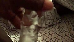 Caribbean accent babe moans shaving pussy with dildo orgasm