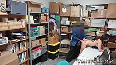 Brunette teen 18+ in glasses caught for hd theft