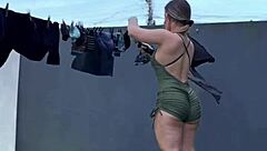 Your Sexy Neighbor's Delicious Big Ass In Leather Routine