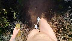 Latina Fucks Stranger Cock Sleeve Naked Forest Outdoors