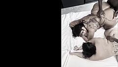 two voluptuous bbw sluts surrender asses and pussies in wild gangbang with hard face slaps