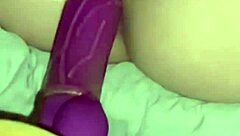 Giant Vibrator And Anal Toy Gag Her First Time - Cum Hours Later?