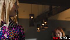 Horny big tits milf Lauren Phillips fucks petite lesbian Coco Lovelock hard