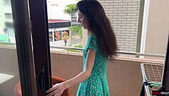 you fired me now punish this pussy on public balcony?