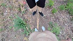 Latina Fucks Stranger Cock Sleeve Naked Forest Outdoors