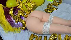 Curvy Cutie Fucks Tight Ass Sucks Cock Virgin Pussy New Year's