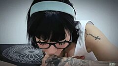 stepsister keeps slurping my cock non-stop till massive deepthroat orgasm hits!