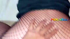 Gothic big ass nympho fucked doggystyle by neighbor creampie mess