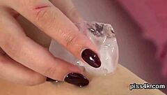 Fervent Lesbians Squirt and Pee on Wet Twats in Garage Fetish Play