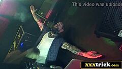 shy russian blonde deepthroats big cock dj booth slam