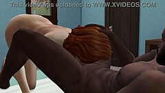 Redhead milf cheats fucks bbc in sims porn game